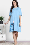 Zivame 2 Mile Fashion Knit Cotton Oversized Knee Length Lifewear Dress - Dusk Blue — thumbnail 3